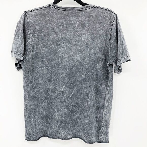 Real Thread Women's Gray Distressed Acid Wash Basic Tee‎ T Shirt Size S - Picture 3 of 3